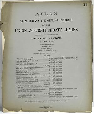 Seller image for [PART 25] ATLAS TO ACCOMPANY THE OFFICIAL RECORDS OF THE UNION AND CONFEDERATE ARMIES. PLATE CXXVI CAPITOL, RICHMOND, VA. ETC. PLATE CXXVII FEDERAL FORT NO. 11, ATLANTA, GA. ETC. PLATE CXXVIII REBEL LINES, ATLANTA, GA. ETC. PLATE CXXIX REBEL LINES, ATLANTA, GA. ETC. PLATE CXXX PANORAMIC VIEW OF KNOXVILLE, TENN. ETC. for sale by BLACK SWAN BOOKS, INC., ABAA, ILAB