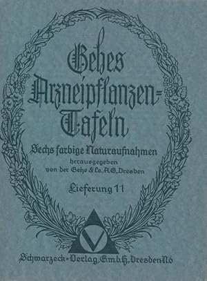 Seller image for Gehes Arzneipflanzen-Tafeln. Lieferung 11. Sechs farbige Naturaufnahmen [in einer Mappe]. for sale by Tills Bcherwege (U. Saile-Haedicke)