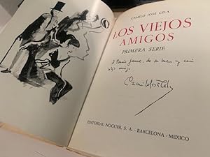 Imagen del vendedor de 1960 Original book first edition LOS VIEJOS AMIGOS SIGNED By Camilo Jose Cela a la venta por Miramar Antiques Art and Books Co. SL