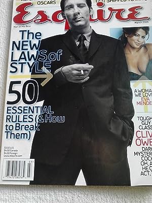 Esquire [Magazine]; Vol. 143, No. 3; March 2005; Clive Owen on Cover [Periodical]