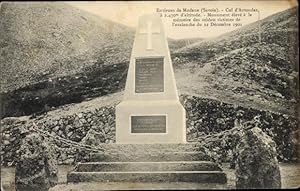 Ansichtskarte / Postkarte Modane Savoie, Col d'Arrondaze, Monument eleve a la memoire des soldats...