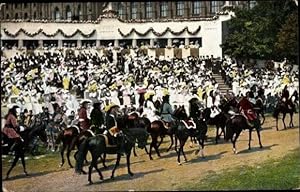 Ansichtskarte / Postkarte Huldigungsfestzug 1908, Zeit Karls VI, Prinz Eugen mit seinem Stabe