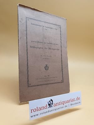 Image du vendeur pour Zur geschichtlichen und landeskundlichen Bibliographie der Rheinprovinz. (Verffentlichungen der Stadtbibliothek in Kln, Heft 4). mis en vente par Roland Antiquariat UG haftungsbeschrnkt