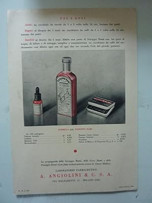 Seller image for SCIROPPO RAMI Laboratorio Farmaceutico A. ANGIOLINI & C. S.A. for sale by Historia, Regnum et Nobilia