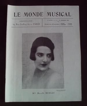 Le monde musicale - N°12 Décembre 1926