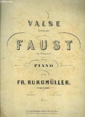 Image du vendeur pour Valse brillante sur Faust pour piano mis en vente par Le-Livre