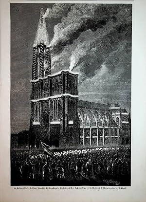 STRASBOURG, Cathédrale Notre-Dame de Strasbourg, vue ca. 1872