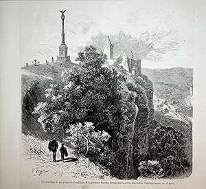 RUDELSBURG, Gefallenendenkmal 1870/71, Sachsen-Anhalt, Ansicht ca. 1872