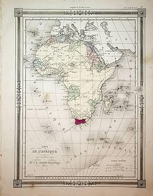 Imagen del vendedor de AFRICA, Map [date 1852] by J.D. Barbie du Bocage and H. Dufour Title: Carte de L'Afrique. a la venta por ANTIQUARIAT.WIEN Fine Books & Prints