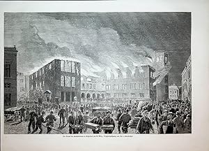 DÜSSELDORF, Kunstakademie Düsseldorf im Düsseldorfer Schloss, Brand 20. März 1872, Ansicht 1872