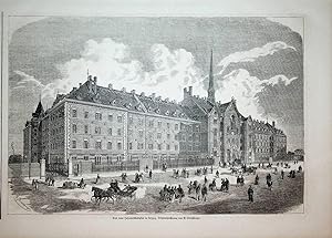 LEIPZIG, Das Neue Johannishospital, Ansicht 1872