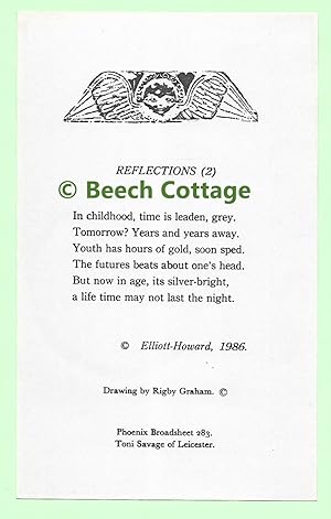 Seller image for Reflections (2) (Phoenix Broadsheet 283) [Drawing by Rigby Graham] for sale by The Bookshop at Beech Cottage