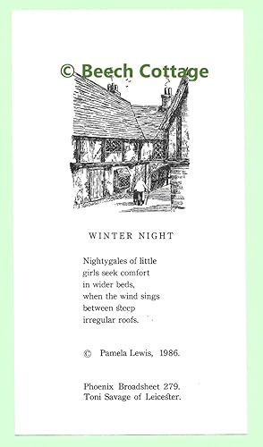 Seller image for Winter Night (Phoenix Broadsheet 279) for sale by The Bookshop at Beech Cottage