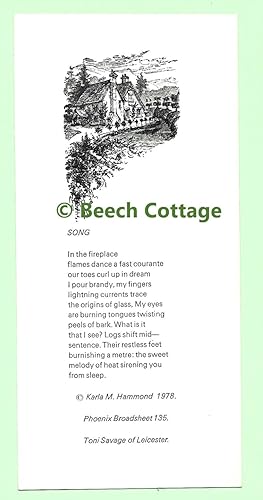 Seller image for Song (Phoenix Broadsheet 135) for sale by The Bookshop at Beech Cottage