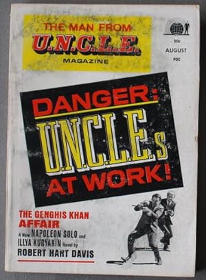 Bild des Verkufers fr MAN FROM U.N.C.L.E. MAGAZINE. Volume 4 #1. August / 1967 { Uncle TV Series Tie-In Pulp Digest } "The Genehis Khan Affair" . zum Verkauf von Comic World