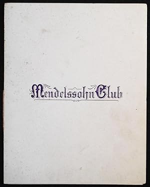 Mendelssohn Club program -- April 28, 1898