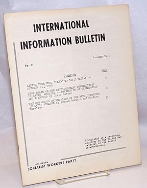 Seller image for International information bulletin, no. 2, January 1971 for sale by Bolerium Books Inc.