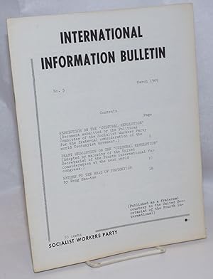 Seller image for International information bulletin, No.5, March 1969 for sale by Bolerium Books Inc.
