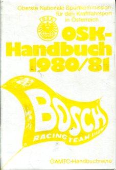 OSK - Handbuch 1980/81. Oberste Nationale Sportkommission für den Kraftfahrsport in Österreich, Ö...