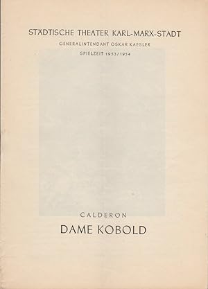 Imagen del vendedor de Programmheft Calderon DAME KOBOLD Spielzeit 1953 /54 a la venta por Programmhefte24 Schauspiel und Musiktheater der letzten 150 Jahre