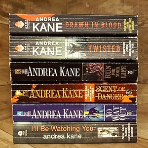 Seller image for 6 Andrea Kane Thriller Novels (Drawn in Blood, Twisted, Run for Y for sale by Archives Books inc.