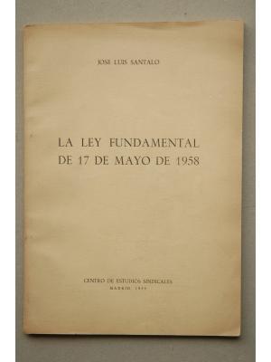 Imagen del vendedor de La ley fundamental de 17 de mayo de 1958 a la venta por lisarama