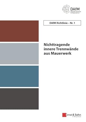 Immagine del venditore per Dafm Richtlinie : Nichttragende Innere Trennwende Aus Mauerwerk -Language: german venduto da GreatBookPrices