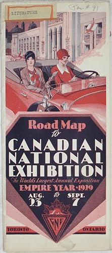 Road Map to Canadian National Exhibition, the World's Largest Annual Exposition, Empire Year 1929...