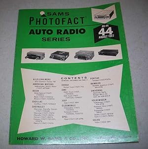 Seller image for Sams Photofact Auto Radio Series, Volume 44, AR-44, August 1967 for sale by Easy Chair Books