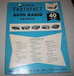 Bild des Verkufers fr Sams Photofact Auto Radio Series, Volume 40, AR-40, December 1966 zum Verkauf von Easy Chair Books