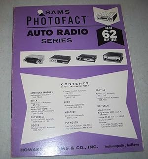 Bild des Verkufers fr Sams Photofact Auto Radio Series, Volume 62, AR-62, May 1969 zum Verkauf von Easy Chair Books