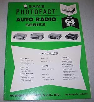 Image du vendeur pour Sams Photofact Auto Radio Series, Volume 64, AR-64, July 1969 mis en vente par Easy Chair Books