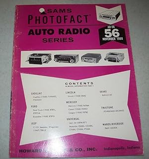 Image du vendeur pour Sams Photofact Auto Radio Series, Volume 56, AR-56, November 1968 mis en vente par Easy Chair Books