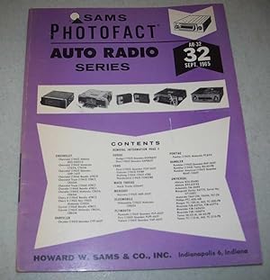 Bild des Verkufers fr Sams Photofact Auto Radio Series, Volume 32, AR-32, September 1965 zum Verkauf von Easy Chair Books