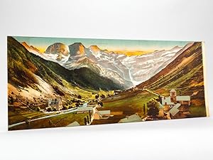 Gavarnie - Le Cirque et son village [ Vue panoramique géante en couleurs format 56 x 22 cm ]