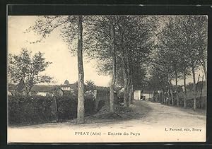 Carte postale Priay, Entree du Pays