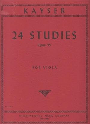 Bild des Verkufers fr 24 Studies for Viola, Op.55 zum Verkauf von Hancock & Monks Music