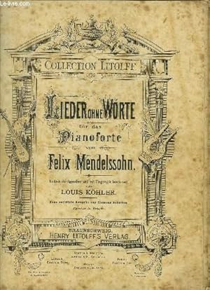 Seller image for Lieder ohne worte fur das pianoforte for sale by Le-Livre