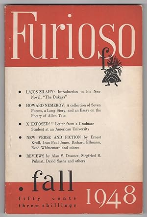 Bild des Verkufers fr Furioso, Volume 3, Number 4 (III, Fall 1948) zum Verkauf von Philip Smith, Bookseller
