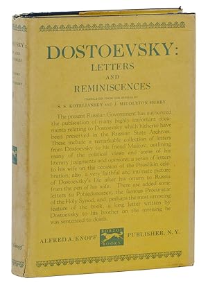 Imagen del vendedor de Dostoevsky: Letters and Reminiscences a la venta por Burnside Rare Books, ABAA