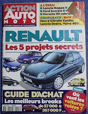 Seller image for ACTION AUTO MOTO / n8 de 1994 "Renault les 5 projets secrets". for sale by Bouquinerie Spia