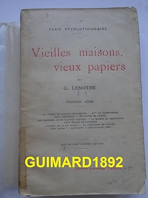 Imagen del vendedor de Vieilles Maisons, vieux papiers a la venta por Librairie Michel Giraud