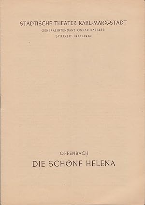 Imagen del vendedor de Programmheft Jacques Offenbach DIE SCHNE HELENA Spielzeit 1955 / 56 a la venta por Programmhefte24 Schauspiel und Musiktheater der letzten 150 Jahre