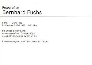 Bild des Verkufers fr Fotografien. [Einladungskarte / Invitation Card] Lukas & Hoffmann, 6. Mai-1. Juni 1995. zum Verkauf von Antiquariat Querido - Frank Hermann