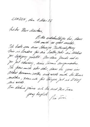 Handschriftlicher Brief.