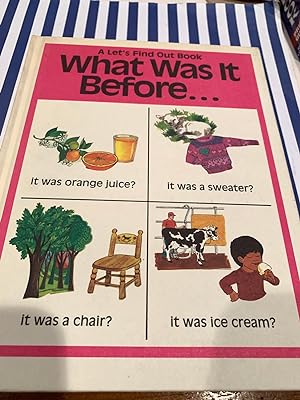 Seller image for WHAT WAS IT BEFORE. a let's find out book for sale by Happy Heroes