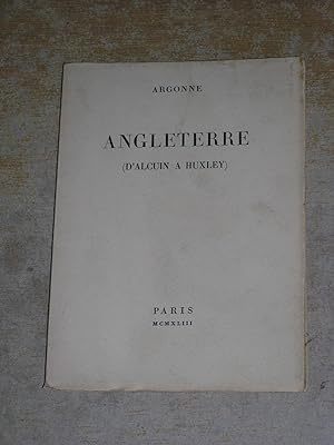 Angleterre (D'alcuin A Huxley)