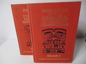 Bild des Verkufers fr Proceedings of the International Congress of Mathematicians. August 21 - 29, 1974, Vancouver, Canada. (2 Bnde / 2 vol. set) zum Verkauf von Antiquariat Bookfarm