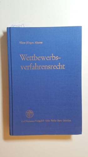 Seller image for Wettbewerbsverfahrensrecht : zum vorbeugenden Rechtsschutz durch einstweiligen Rechtsschutz for sale by Gebrauchtbcherlogistik  H.J. Lauterbach
