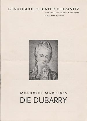 Seller image for Programmheft Carl Millcker und Theo Mackeben DIE DUBARRY Spielzeit 1950 / 51 for sale by Programmhefte24 Schauspiel und Musiktheater der letzten 150 Jahre
